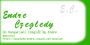 endre czegledy business card